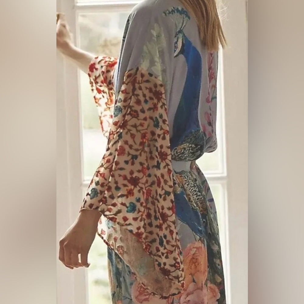 New purple Peacock kimono robe Free size